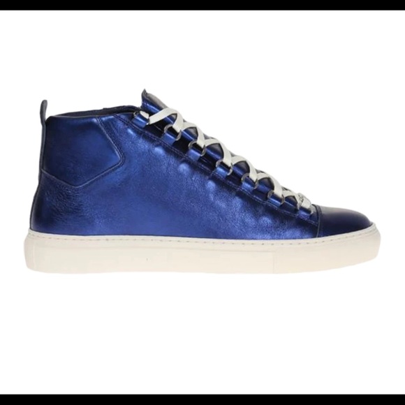 Balenciaga Other - Balenciaga arena high sneakers metallic blue